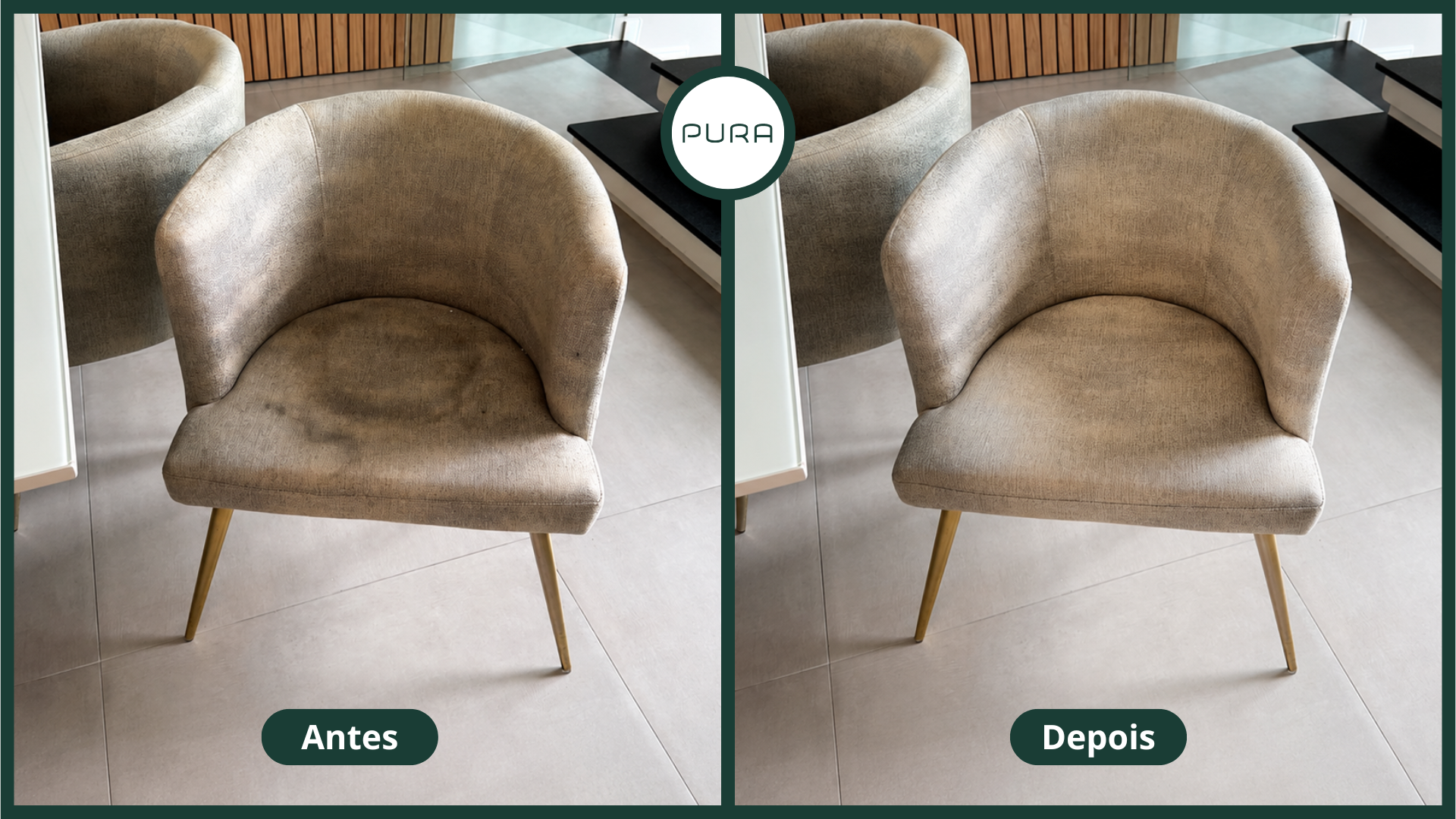 Cadeira antes e depois — Pura em Casa
